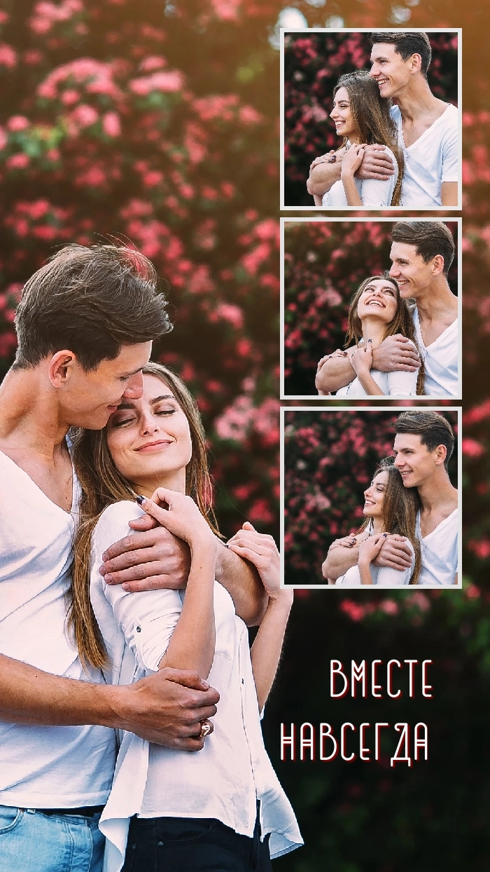 Фотографии жениха и невесты - Макет 2